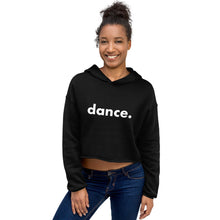 Load image into Gallery viewer, Dance. crop hoodie for dancers women Black and White

