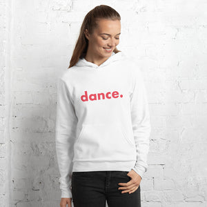 Dance. hoodie for dancers women White and Red