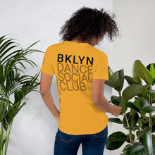 Load image into Gallery viewer, Brooklyn Dance Social Club t-shirts for dancers women Unisex Mustard Yellow 
