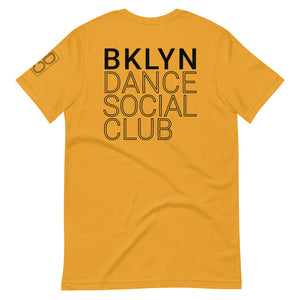 Brooklyn Dance Social Club t-shirts for dancers men women Unisex Mustard Yellow 