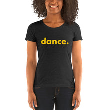 Load image into Gallery viewer, Dance. t-shirts for dancers women Black and yellow
