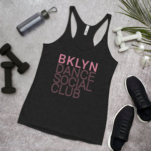Brooklyn Dance Social Club Racerback tank top for dancers women Black Grey Pink 