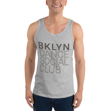 Load image into Gallery viewer, Brooklyn Dance Social Club tank top for dancers men unisex grey
