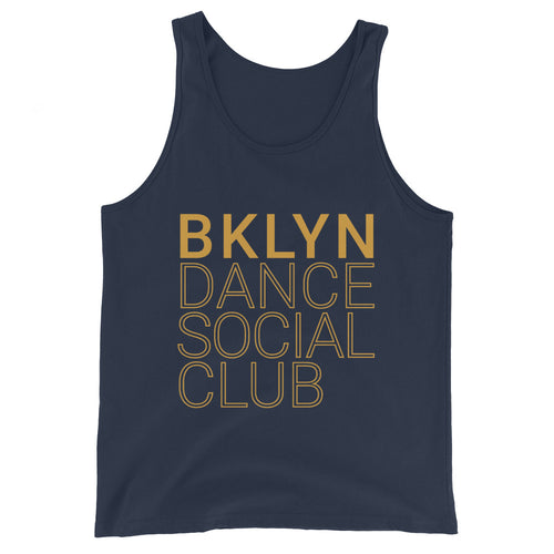 Brooklyn Dance Social Club tank top for dancers men unisex blue yellow