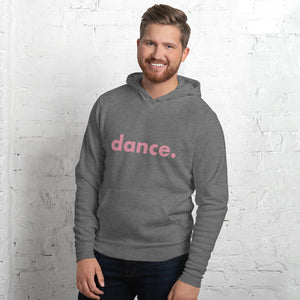 Dance. hoodie for dancers men Grey and Pink Unisex