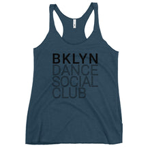 Load image into Gallery viewer, Brooklyn Dance Social Club Racerback tank top for dancers women Blue Black
