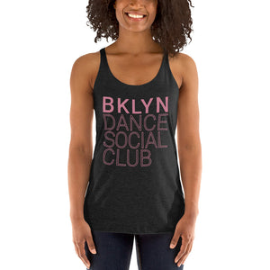 Brooklyn Dance Social Club Racerback tank top for dancers women Black Grey Pink 