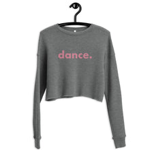 Load image into Gallery viewer, Dance. crop sweatshirts  for dancers women Grey and Pink
