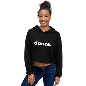 Dance. crop hoodie for dancers women Black and White