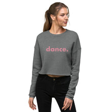 Load image into Gallery viewer, Dance. crop sweatshirts  for dancers women Grey and Pink
