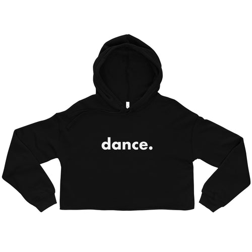 Dance. crop hoodie for dancers women Black and White