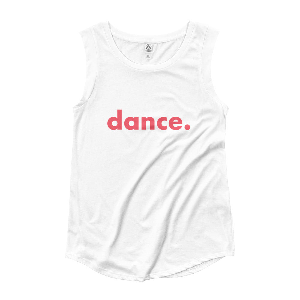 Dance.  tank top for dancers women White and Red