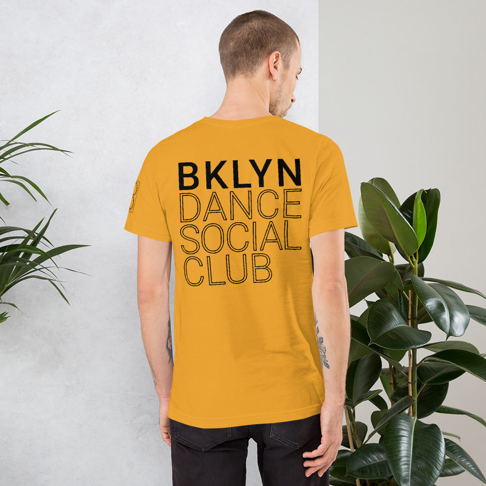 Brooklyn Dance Social Club t-shirts for dancers men  Unisex Mustard Yellow 