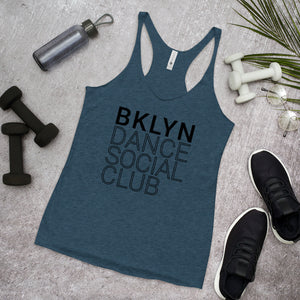 Cool Brooklyn Dance Social Club Racerback tank top for dancers women Blue Black