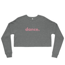 Load image into Gallery viewer, Dance. crop sweatshirts  for dancers women Grey and Pink

