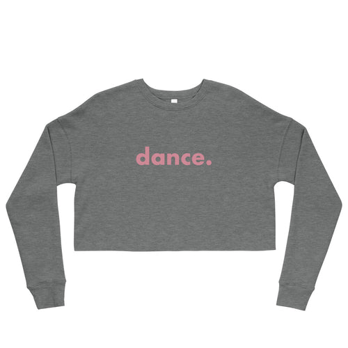 Dance. crop sweatshirts  for dancers women Grey and Pink