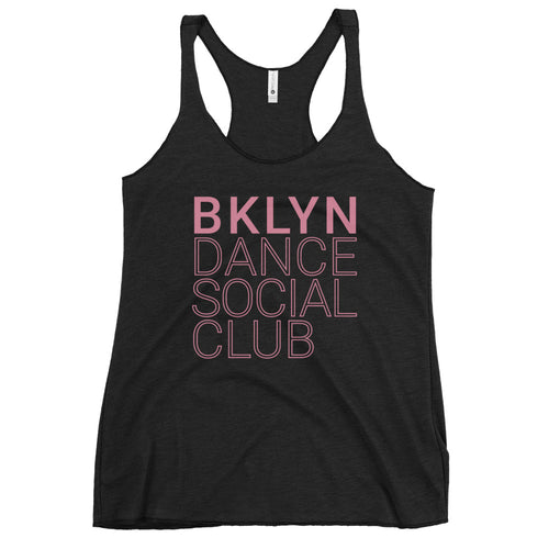 Brooklyn Dance Social Club Racerback tank top for dancers women Black Grey Pink 