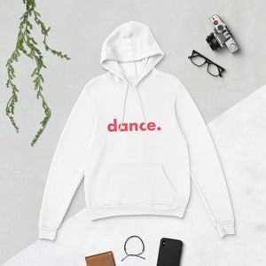 Dance. hoodie for dancers men women White and Red 