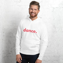 Load image into Gallery viewer, Dance. hoodie for dancers men White and Red
